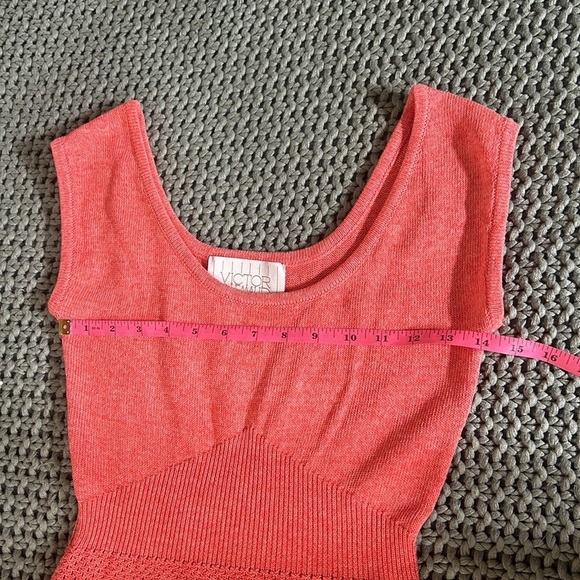 Victor Glemaud Womens Coral Crochet Eyelet Cotton Maxi Dress XS Resort Boho - Picture 7 of 11